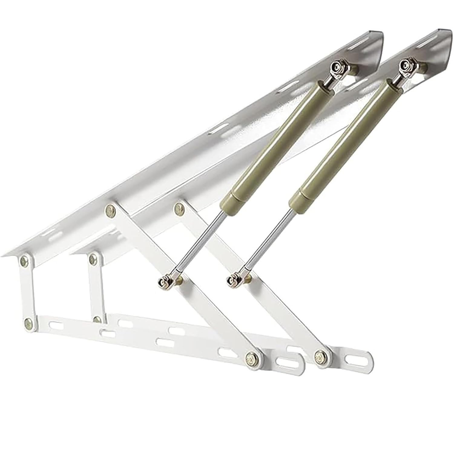 Hydraulic Support rods for Furniture Cabinet Doors 1 Pair Bed Lift Mechanism, Pneumatic Lid Lifters, Heavy Duty Gas Springs Support Hinge, Hydraulic Rod(Wit,90cm)