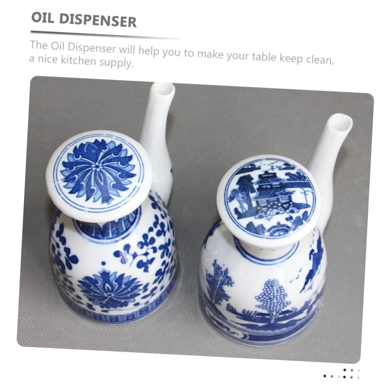 AUTSUPPL Ceramic Soy Sauce Dispenser Decorative Seasoning Bottle with Lid for Home Restaurant and Kitchen Use Small Condiment Jar for Easy Liquid Storage and Cleaning