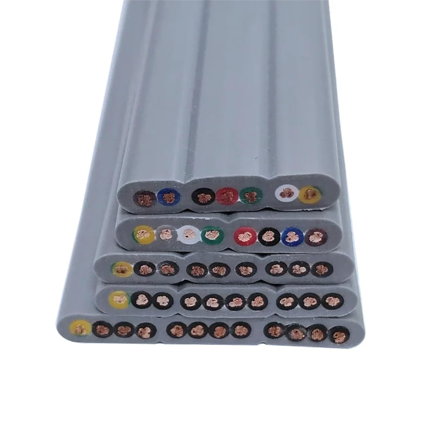 2/5M Driving Flat Cable YFFB 2-20core 18 17 15 13 AWG Electric Telescopic Door Elevator accompanying Flat Crane Drag(16 cores 2meters,17 AWG-1.0MM)