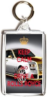 Keep Calm and Drive a Rolls Royce - Double Sided Large Keyring