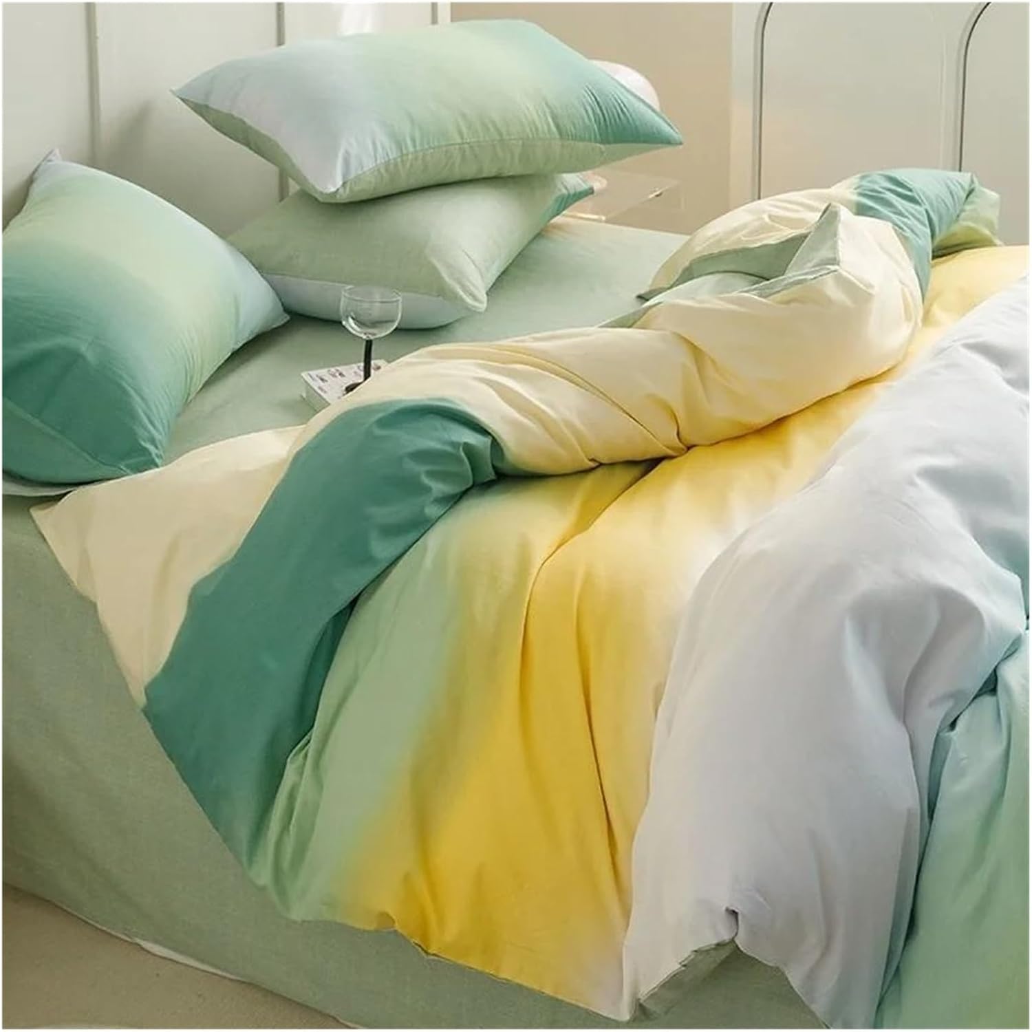 Bed, Bedding Sets Gradient Color Sheet Sets Adult Dormitory Sheet Sets Pillowcases Simple Four Piece Sets