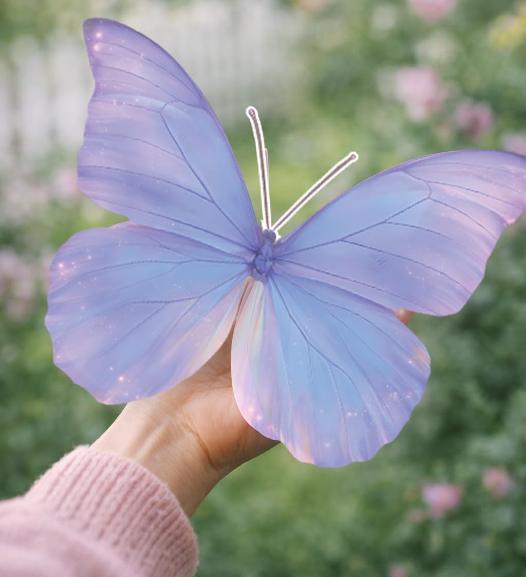 Butterfly Decorations 12PCS Large Butterfly Wall Decor Large Butterfly Decor for Birthday Baby Shower Fairy Tea Spring Party Supplies Home (Multi)