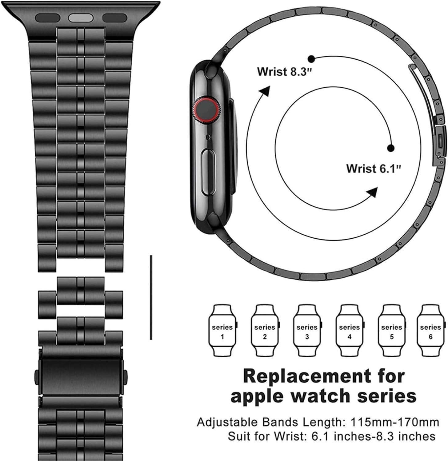 Wrist Band+TPU Watch Case，For Apple Watch 7 Strap 41mm 45mm Slim Stainless Steel Band，For iWatch 6 5 4 3 2 SE Bracelet 40mm 44mm 38mm 42mm