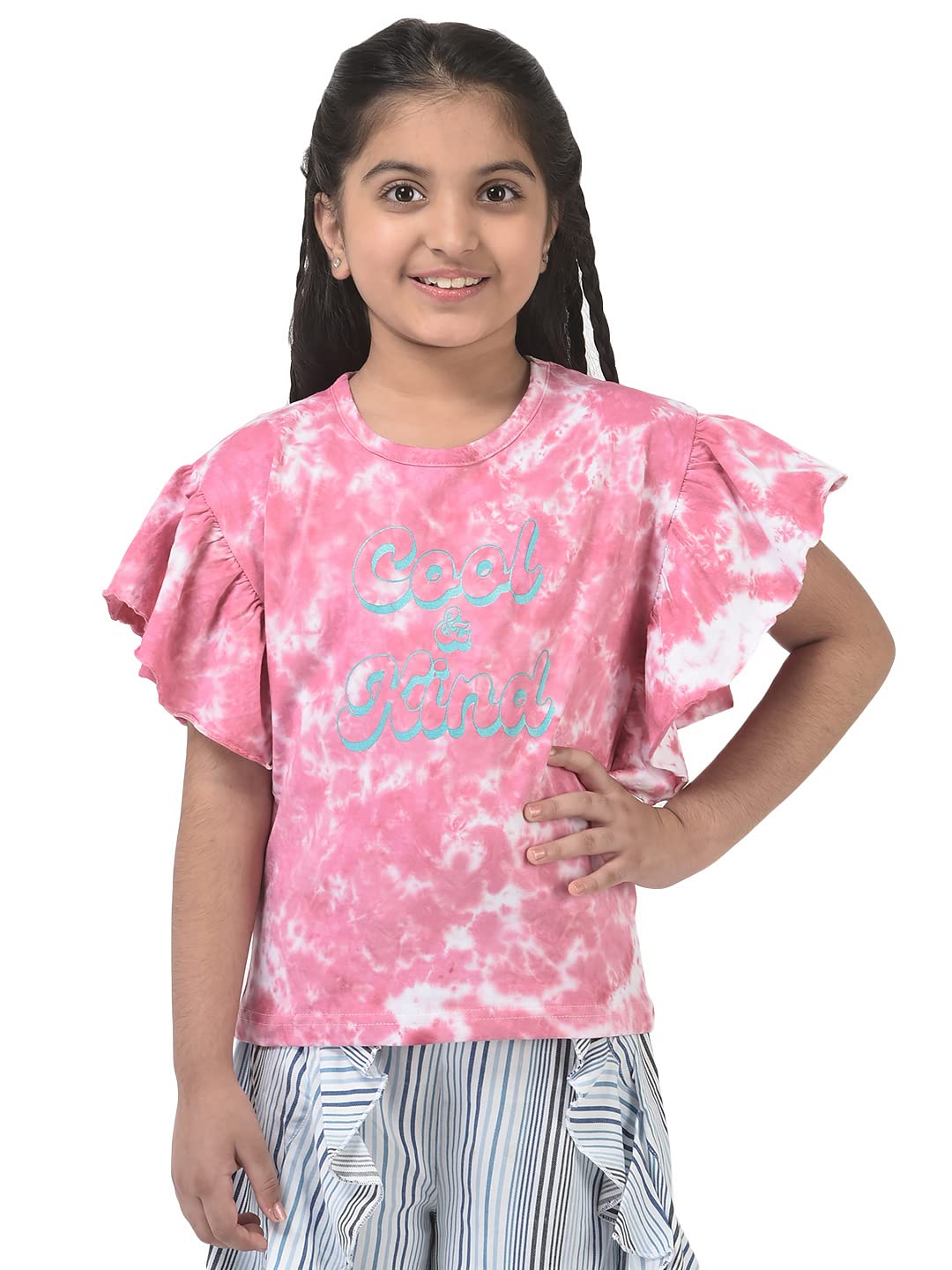 CuB McPAWS be curious Girl's T-Shirt (GS22TSHT02Mul_04-05Y_Multicolor_4 Years-5 Years) 2
