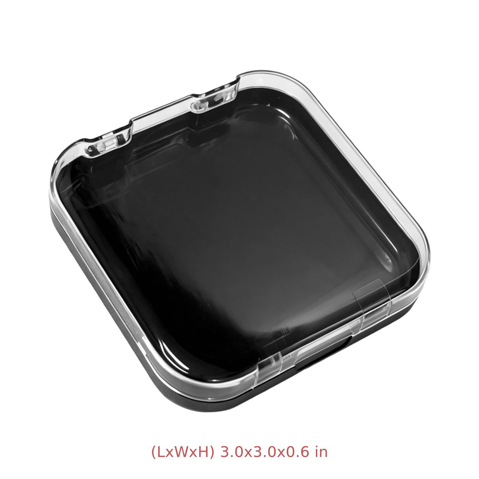 48 szt. pudełek do przechowywania paznokci z 180 samoprzylepnymi zakładkami, kwadratowe gablotki o wymiarach 7,6 x 7,6 x 1,5 cm, przezroczysta pokrywka, organizer na tipsy w 4 kolorach, do