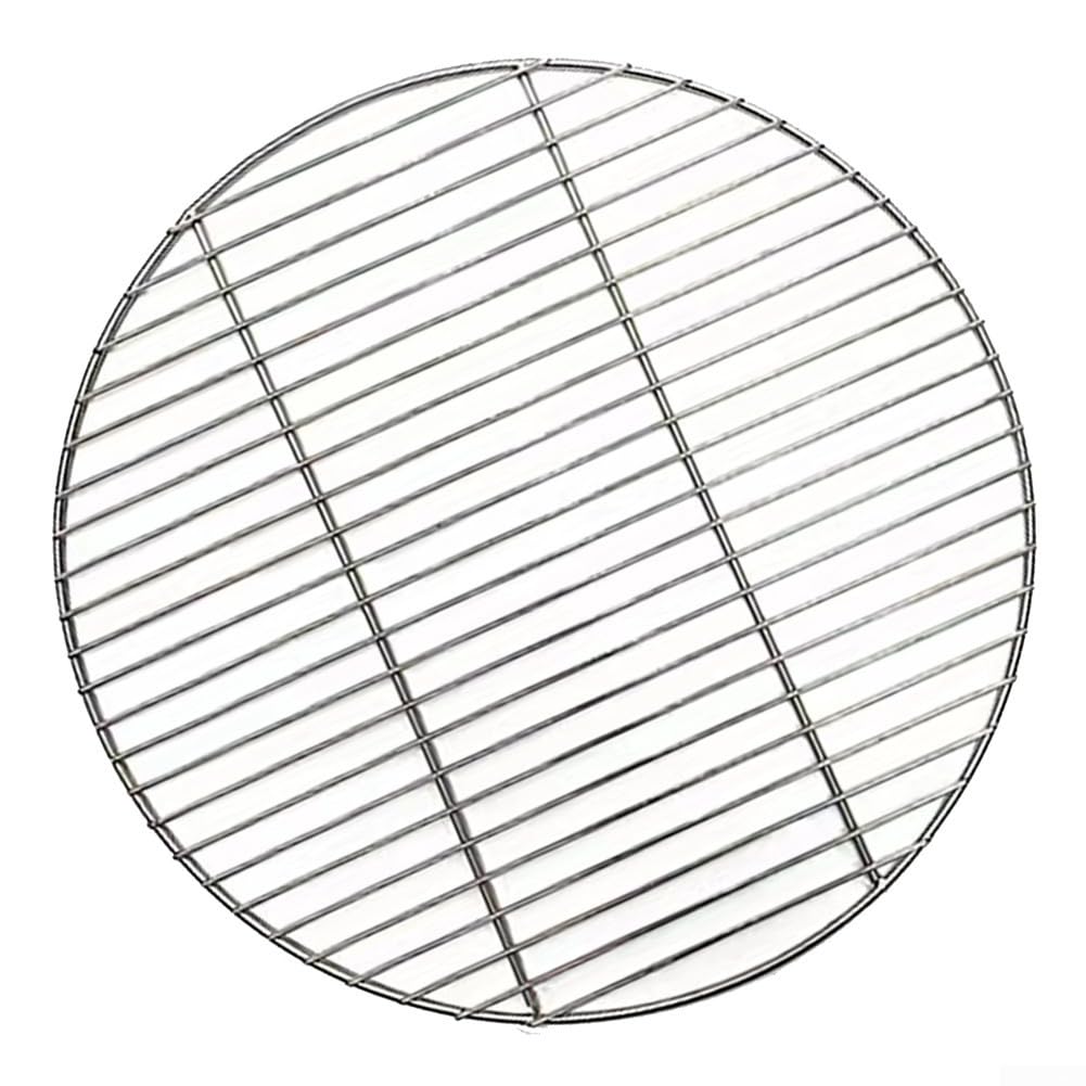 Rundes Grillrost aus Edelstahl, 43 cm, Kochgitter-Tablett für Nic & Barbecue, Küchenzubehör, perfekt zum Grillen im Freien