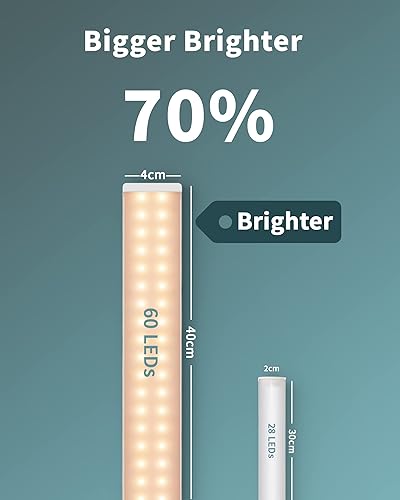 Vista 3 de ASOKO Iluminación LED regulable para debajo del gabinete con interruptor táctil, serie UNO PRO-TS, barra de luz LED enchufable por USB, iluminación