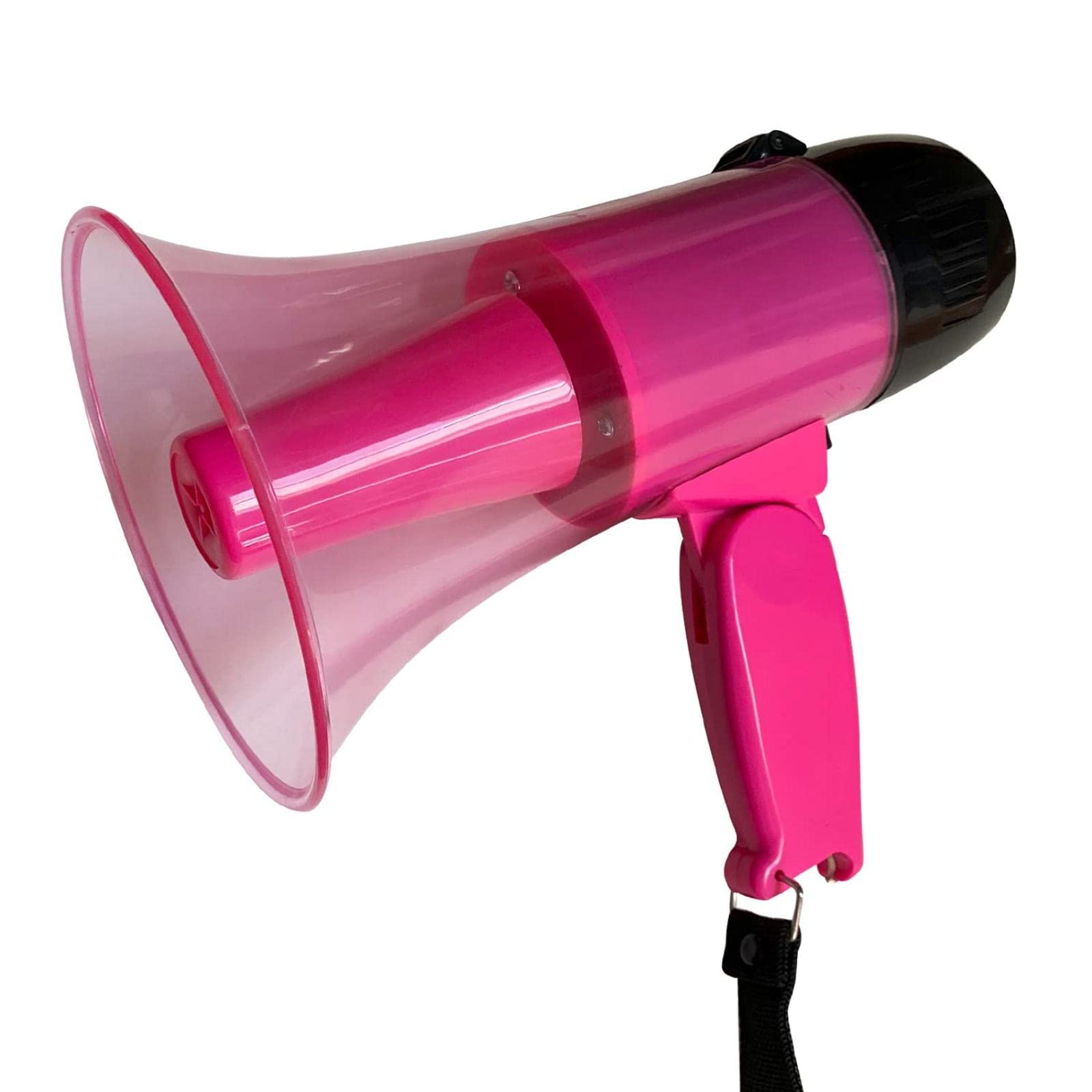 HH-CC Portable Megaphone Bullhorn 20 Watt Power Megaphone Speaker with Built-in Siren/Alarm Modes — 240S Recording & USB Port,Pink