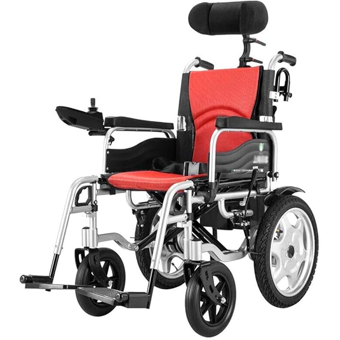 Buy Power Wheelchair Foldable Electric Wheelchair with Headrest