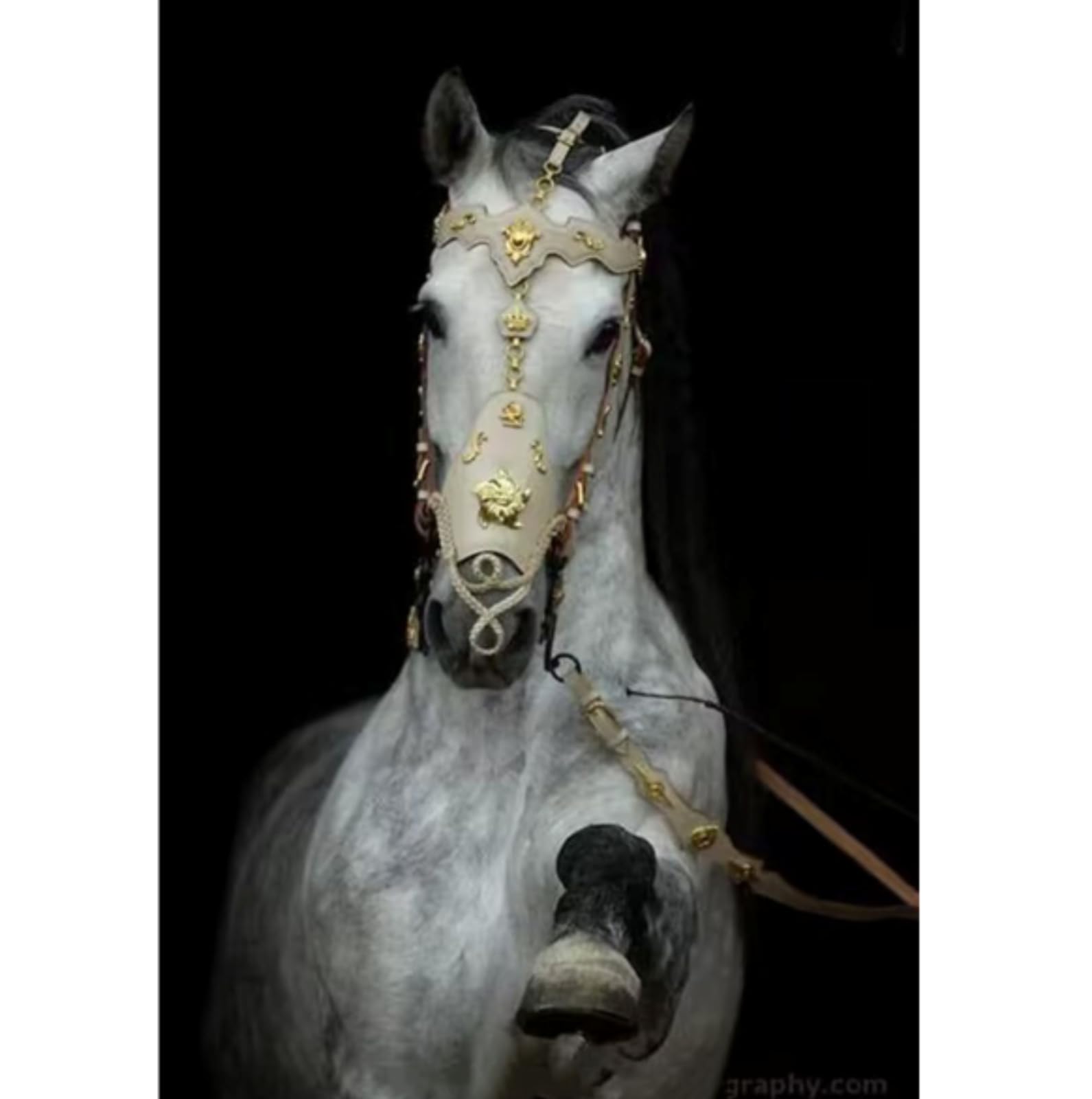 Riendas de Caballos de Cuero Retro, artículos ecuestres, Equipos de Caballos, Fundas de Jaula de Plomo de Cuero