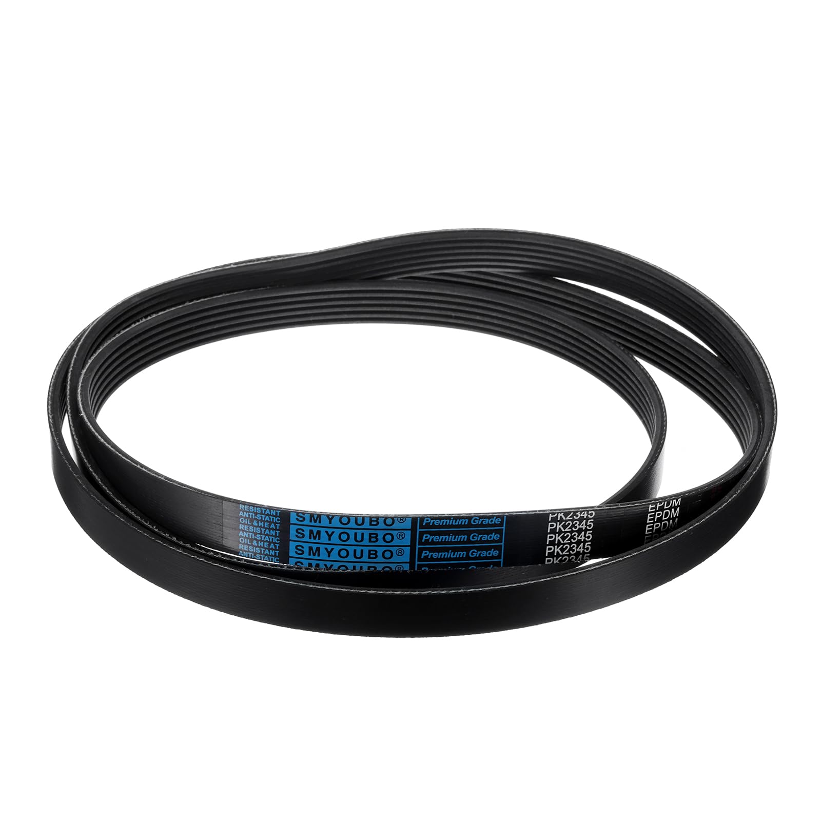 QUARKZMAN Courroie Striée 6Pk2345 à 6 Nervures, Longueur de 2345mm x Largeur de 21mm x Hauteur de 5mm, Courroie en Epdm, Courroie Poly V, Courroie Micro V Multi-Gorges