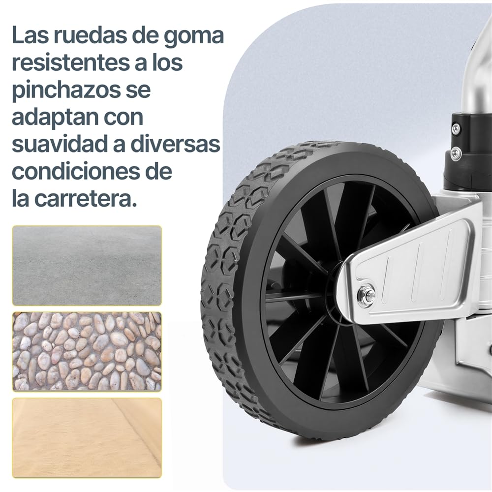 Yaheetech Carretilla de Mano Plegable Carga de 150 kg | Carro de Mano de Alta Resistencia con Ruedas Mango Telescópico para Transporte Doméstico, Mercancías de Almacén Supermercado