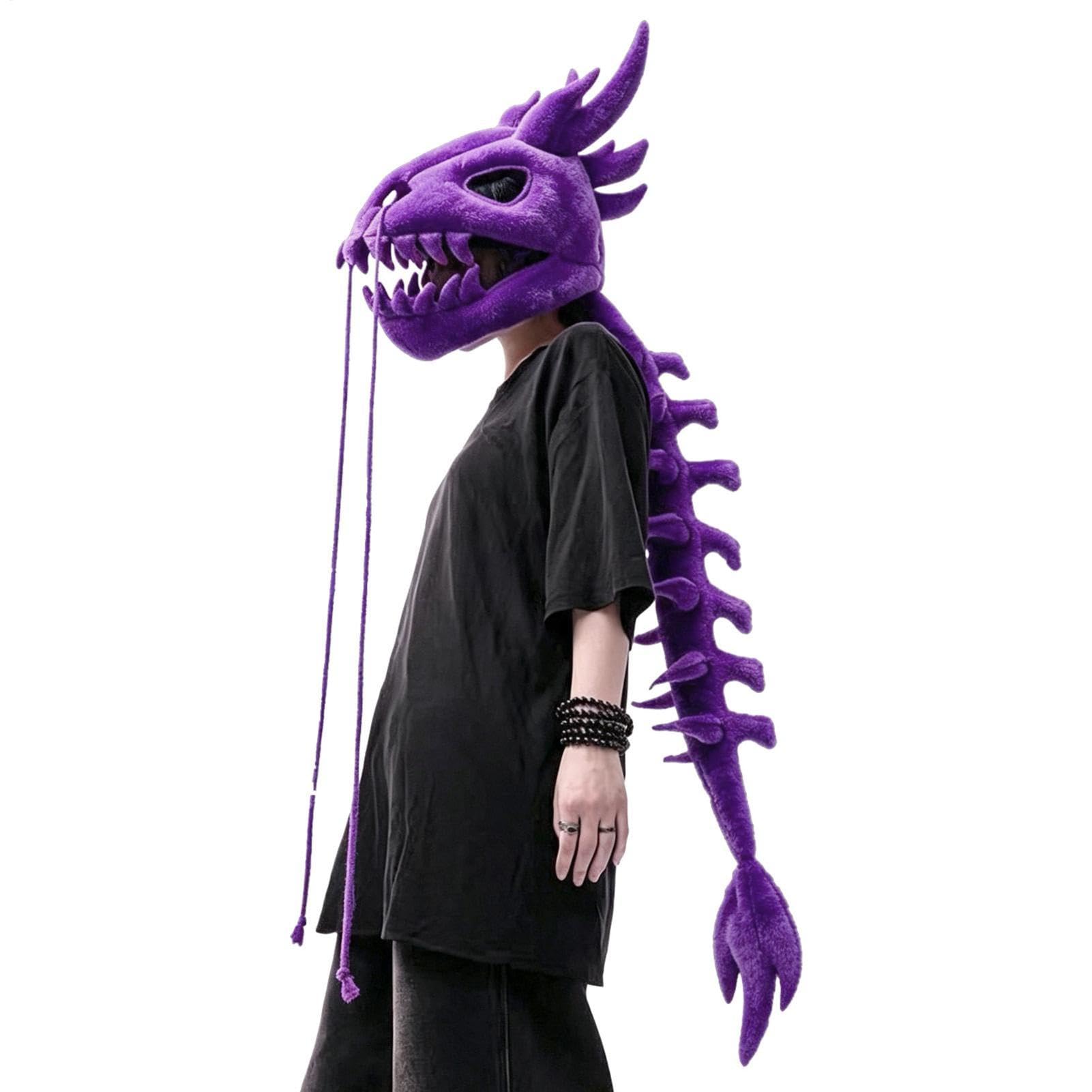 Costume Dinosauro Scheletro Peluche Accessori Costume Halloween