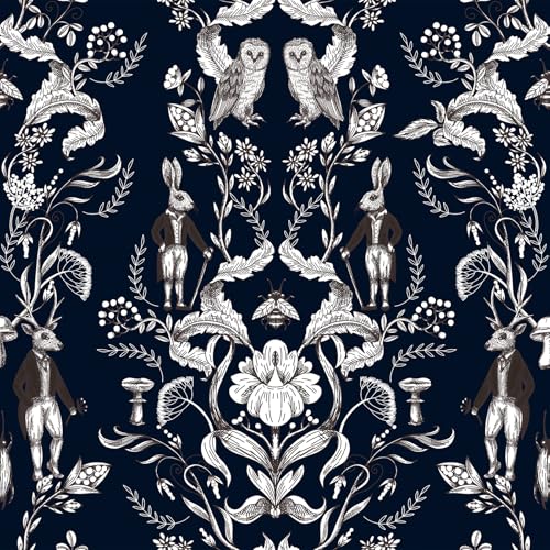 Livelynine 17.5x276 Whimsical Peel and Stick Wallpaper Enchanted Fairy Woodland