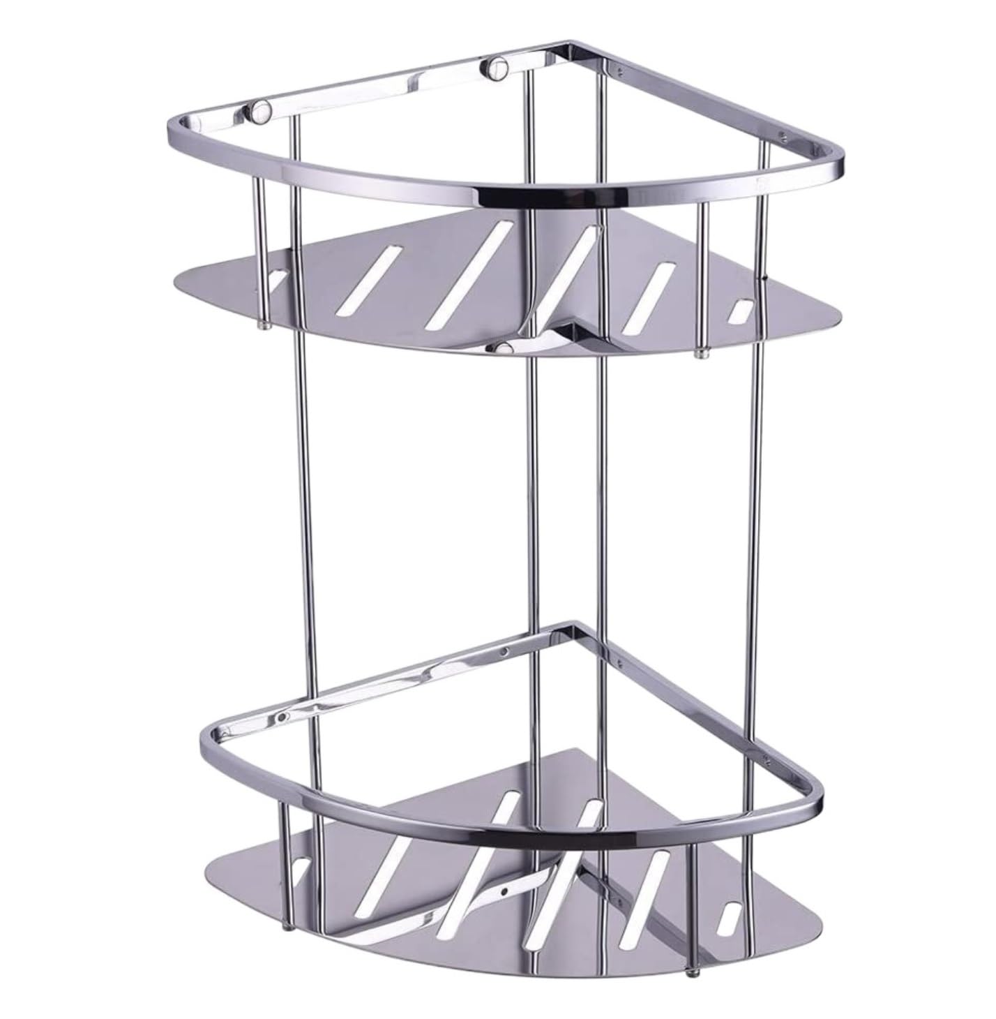 XDMINGY Shower Caddy Shelf Organizer Rack Brass Shower Corner Shelf Wall Mounted Triangular Shower Caddy Basket For Bathroom