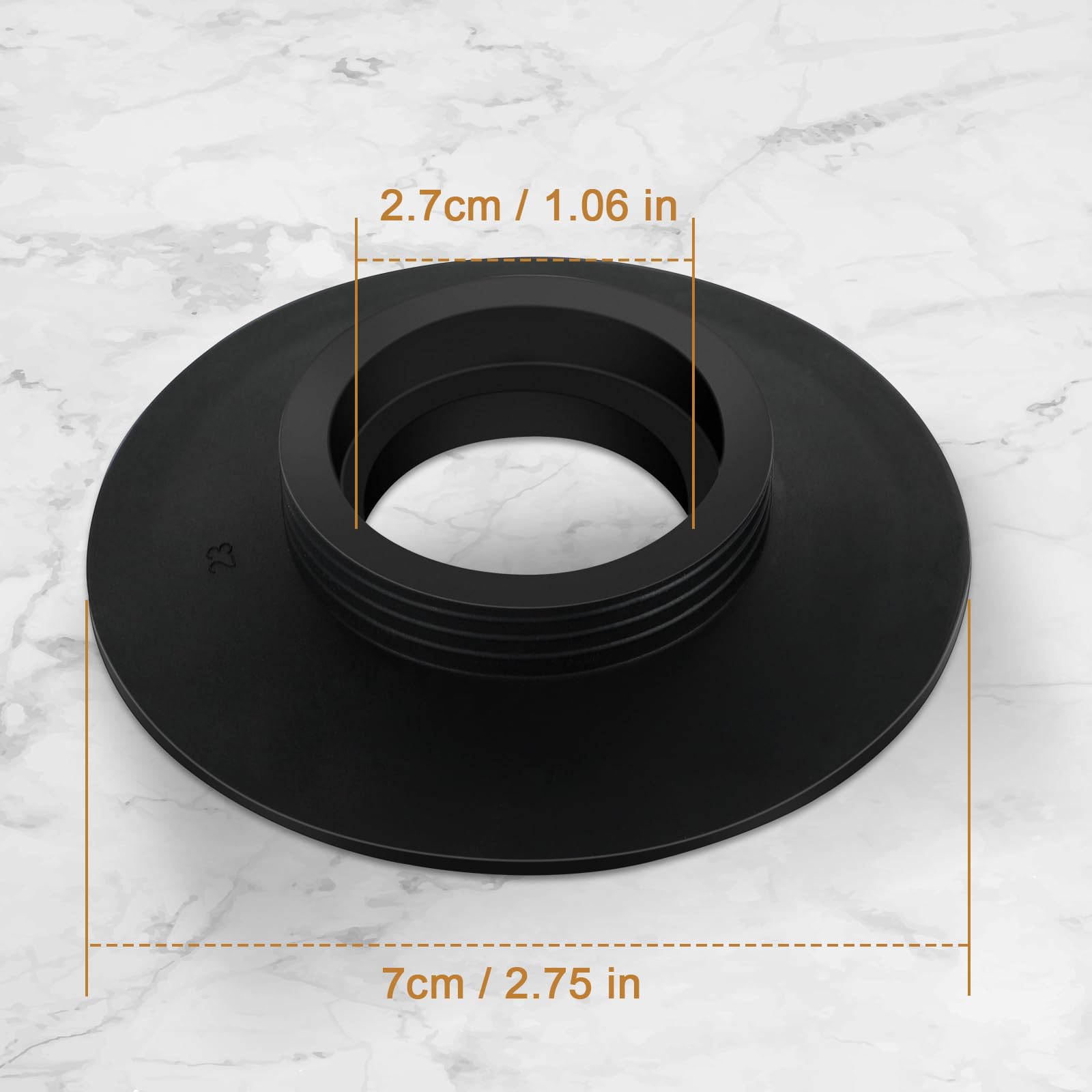 Flush Valve Seal for Ideal Standard SV01967, Replacement kit, 2 Pcs Black, 71mm x 71mm x 13.5mm - Image 2