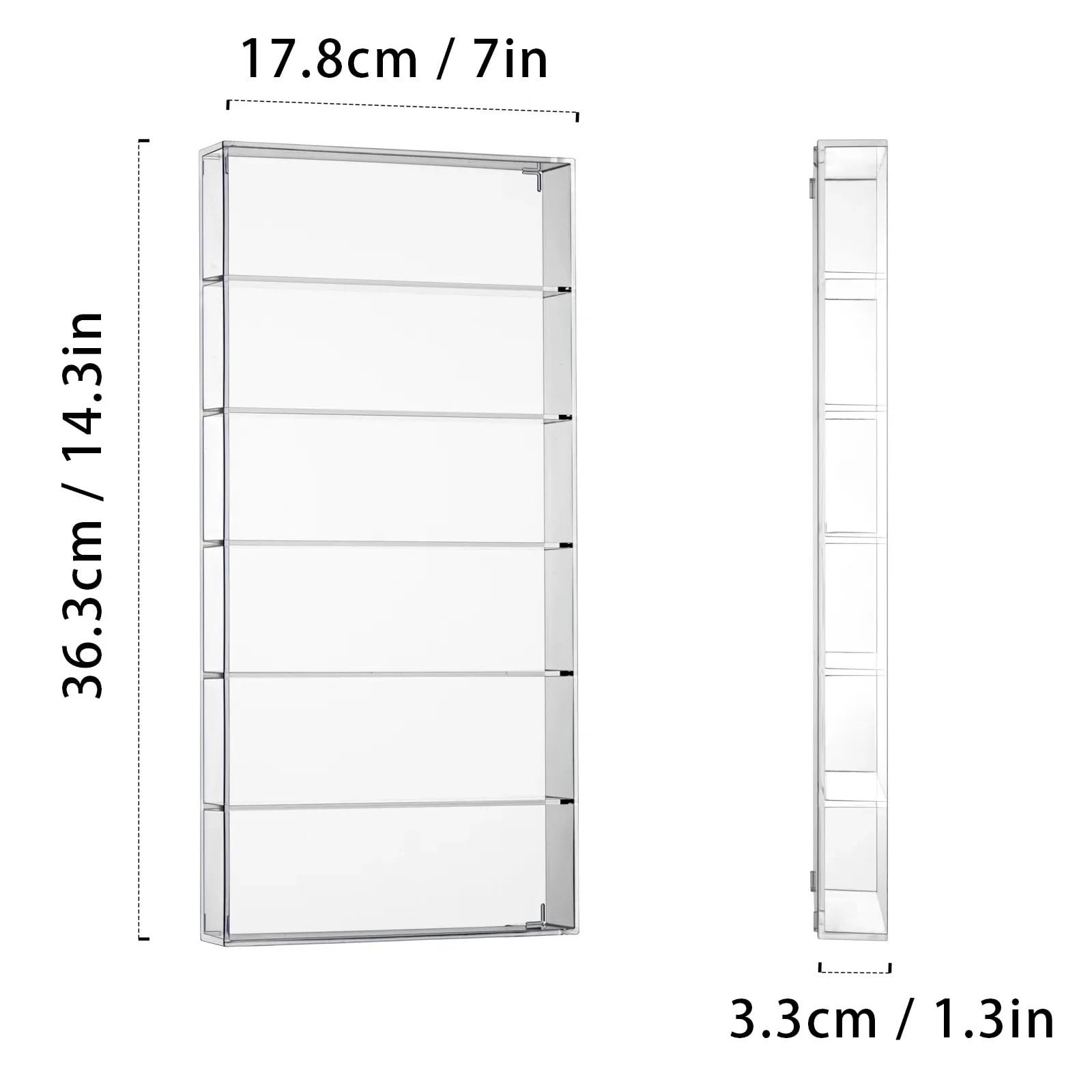 Paquete de 2 bandejas transparentes for exhibición gafas sol con 6 compartimentos, estuche almacenamiento organizador cajones for joyas, bandeja maquillaje Para Gafas Joyería Reloj