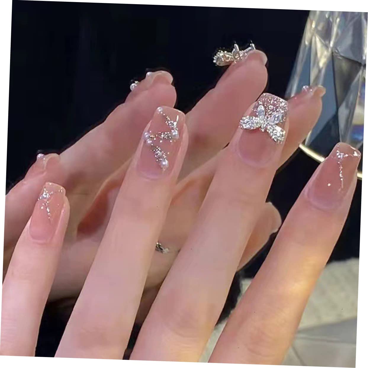 Healeved 110pezzi Ciondoli Per Nail Art Decorazioni Per Unghie Charms Farfalla Per Creazioni Unghie Fai Te Per Manicure Naturali e Sintetici