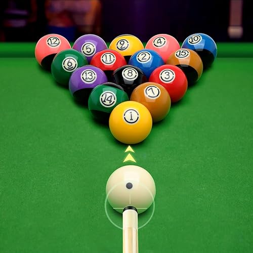 Miniatura 5 de Juego de bolas de billar de tamaño reglamentario de 2-14 pulgadas, tamaño reglamentario, 16 bolas de billar