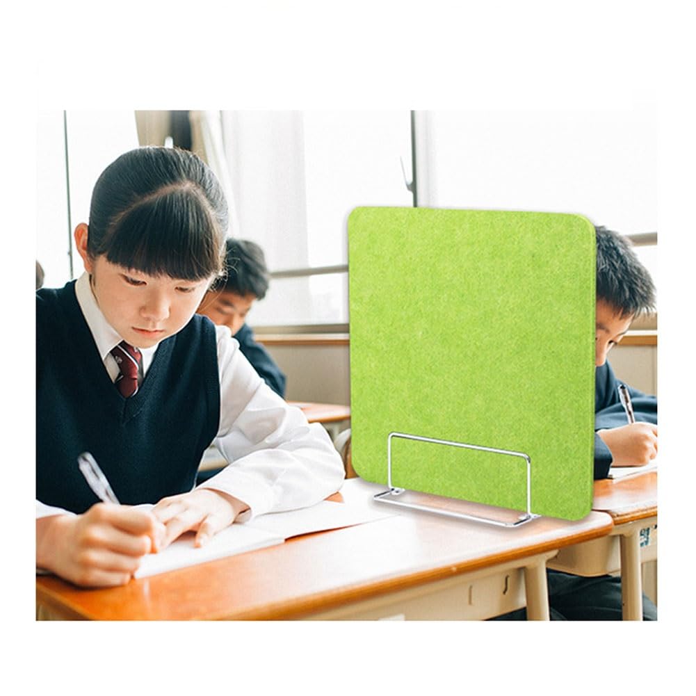 LWJSOCP Desk Privacy Divider, 4 Pcs Desk Privacy Panel, Acoustic Freestanding Desk Divider Desk Partition Noise Reducing With Support Feet For Classroom Room Table(Orange,40x40cm)