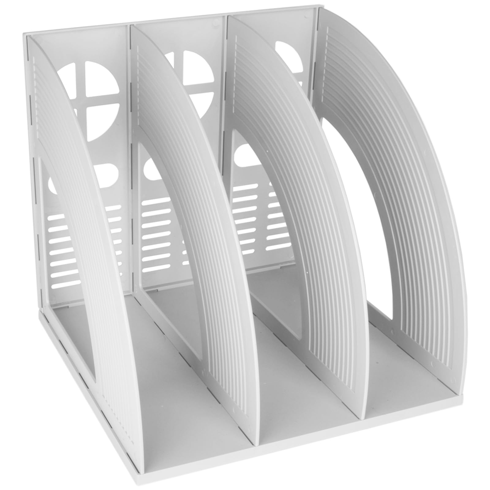 SAYEEC Magazine Holder Plastic File Sorter Binder Holder for Desk Folder Organizer Stand Book Shelf Dividers Vertical Filling Storage Rack Desktop