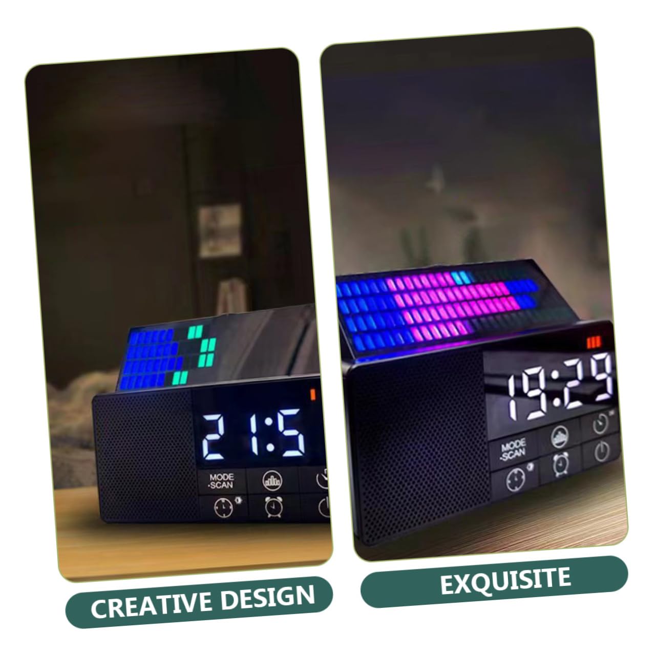 UPKOCH Digitaler Wecker Mit Fm-radiosender Und USB-anschluss Funkwecker Für Schlafzimmer Digitaluhr Mit Lautsprecherfunktion Wecker Fürs Schlafzimmer Mit Aux-Eingang Lautsprecherwecker