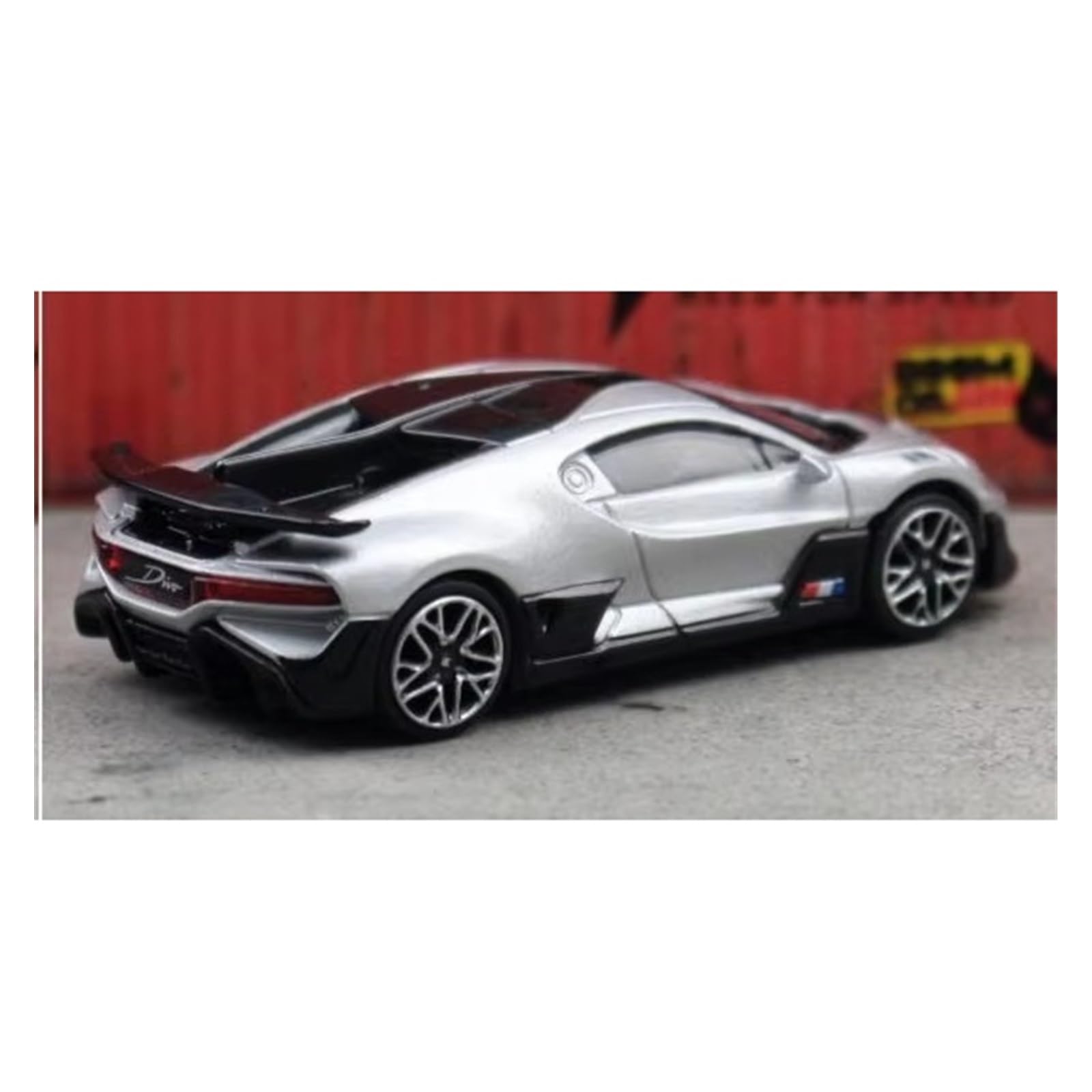 Modelo De Coche De Juguete Divo Chiron A Escala 1/64, Ruedas Libres, Aleación Fundida A Presión, Regalo De Colección(Silver,No Box)