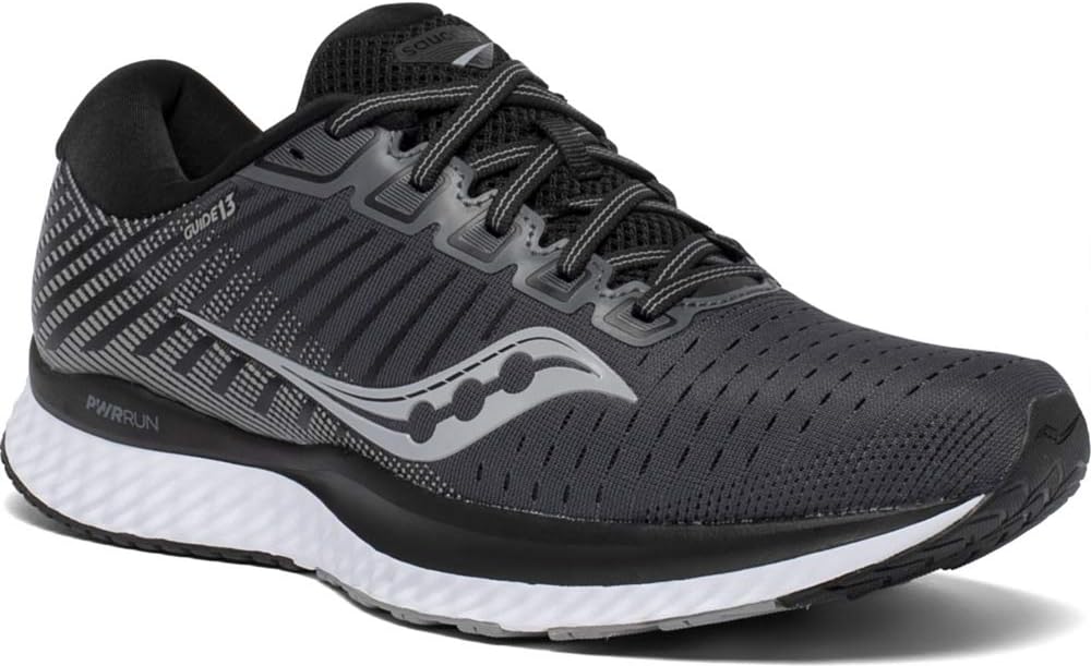 Saucony Men's Running/Jogging Shoe, 46.5 EU 7 Black/White