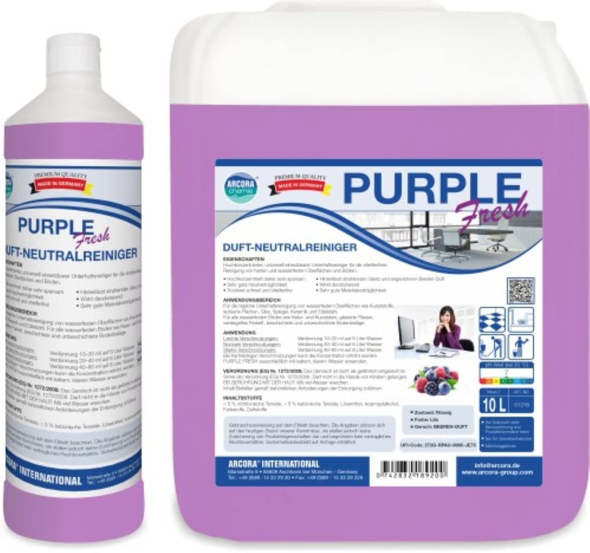 Arcora Reinigungsmittel, Neutral, Purple Fresh 01218, 10 Liter - Kanister