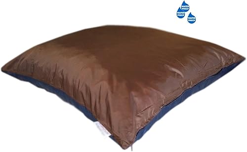 Miniatura 6 de eConsumersUSA - Almohada ortopédica de microgamuza gris de 37 x 27 pulgadas para perro, rellena con espuma viscoelástica triturada de alta calidad,