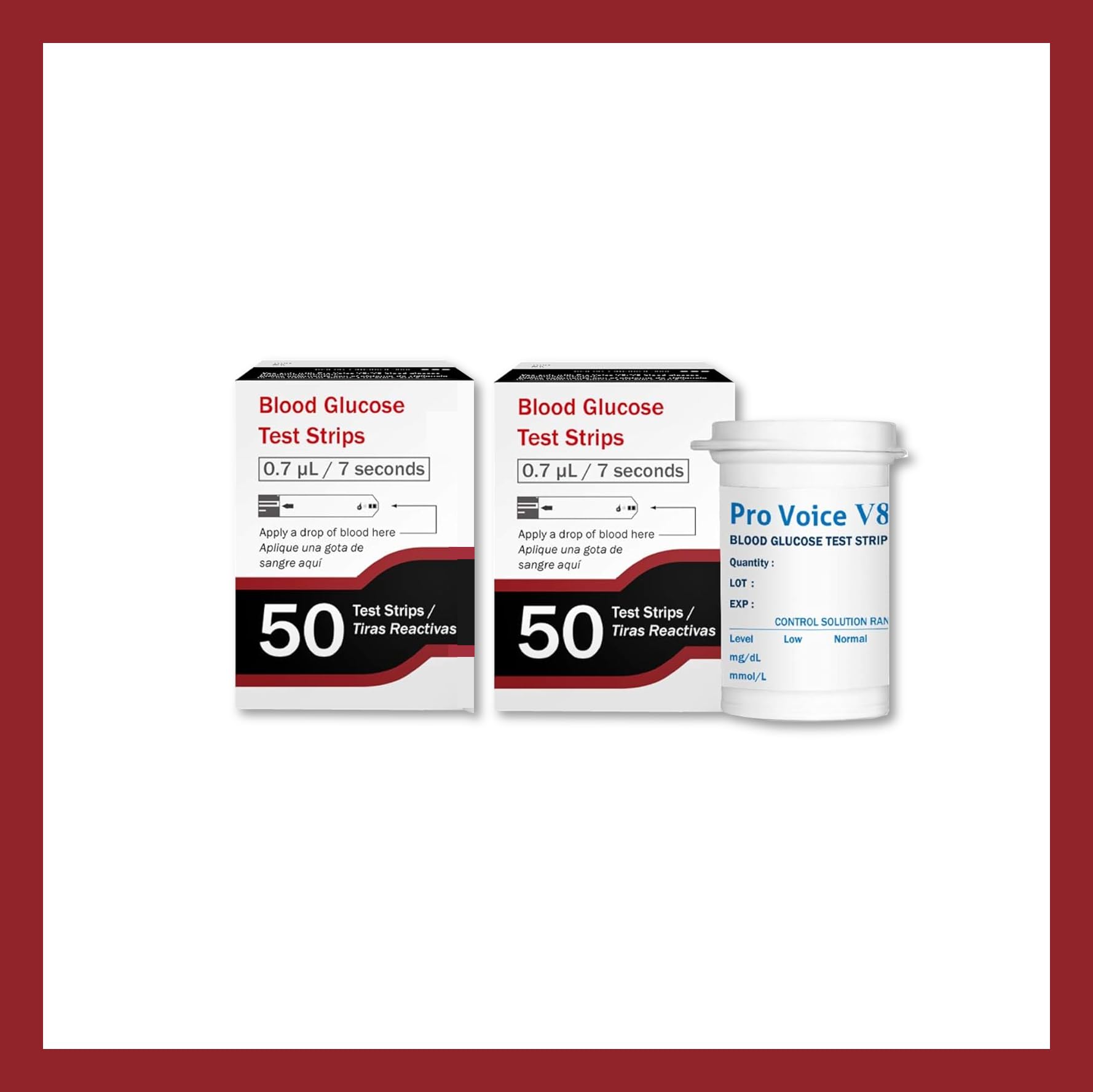 FORAPro Voice V8/V9 Blood Glucose Test Strips – 50 Count | Fast & Accurate Diabetes Testing (2)