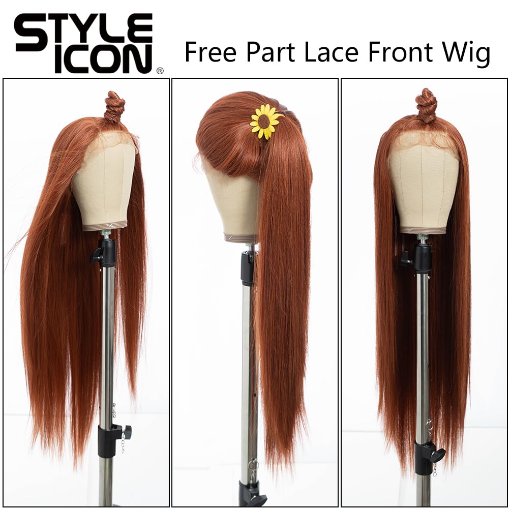 Style Icon 36” Super Long 13x4 Lace Wig Easy-360 Lace Frontal Wigs Free Part Lace Front Wigs with Baby Hair (36“, 130T)