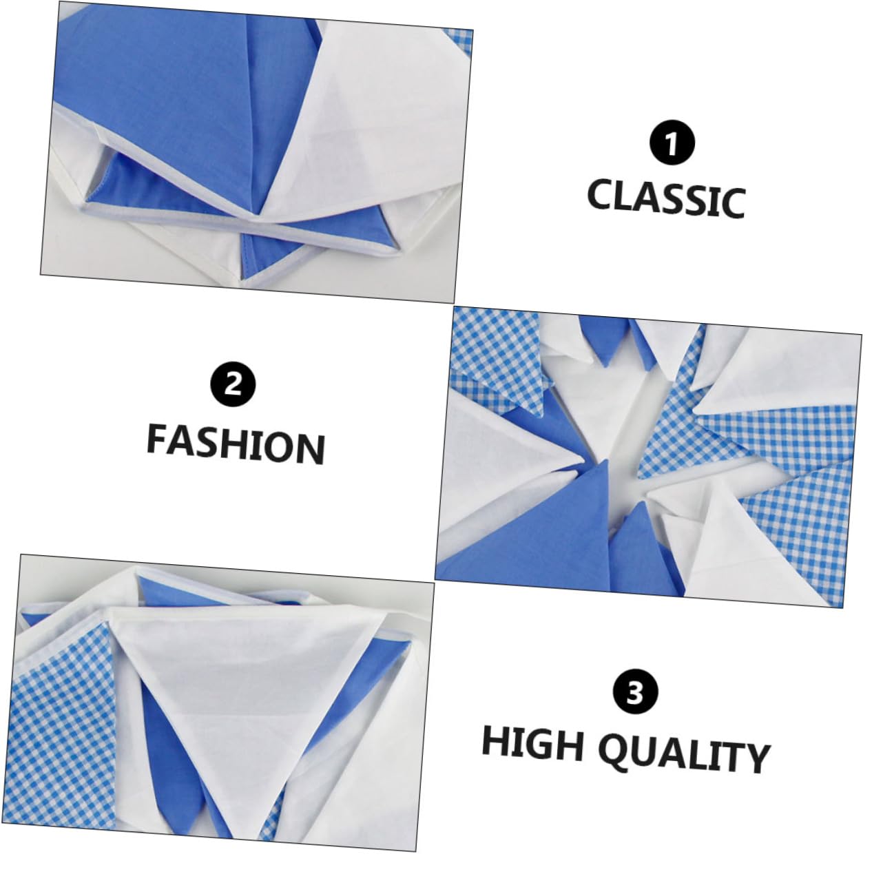 UPKOCH 3piezas Banderines Para Decoración De Fiestas Para Bodas y Cumpleaños Banderas Azules y