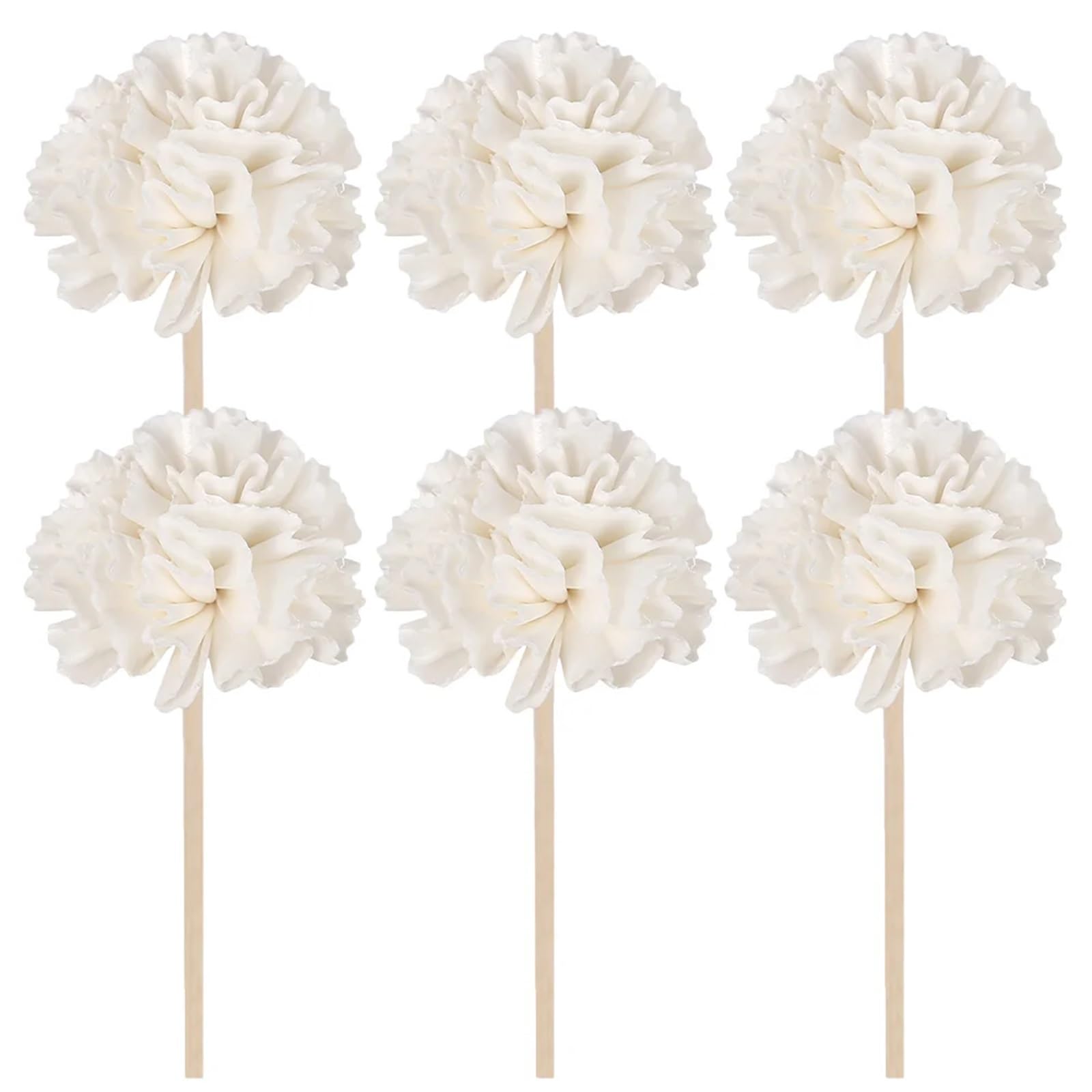 XUCZHAI 6Pcs Diffuser Sticks Artificial Flower Rattan Reed Aroma