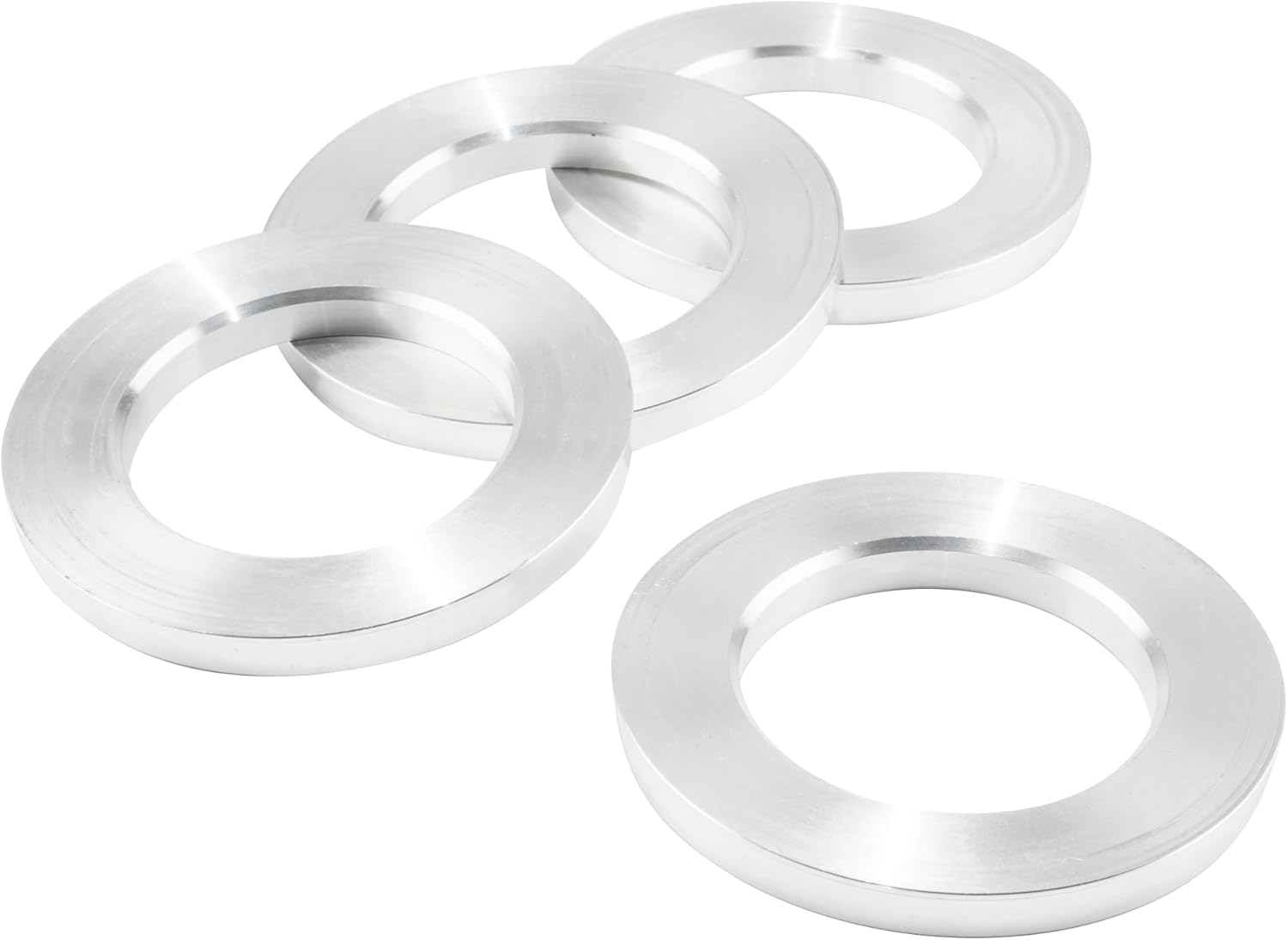 RTRHINOTUNING 4PCS 106mm OD to 67.1mm ID Aluminium Alloy Car Hub Centric Rings Wheel Bore Center Spacer (Silver)