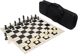 Heavy Tournament Triple Weighted Chess Set Combo - Black
