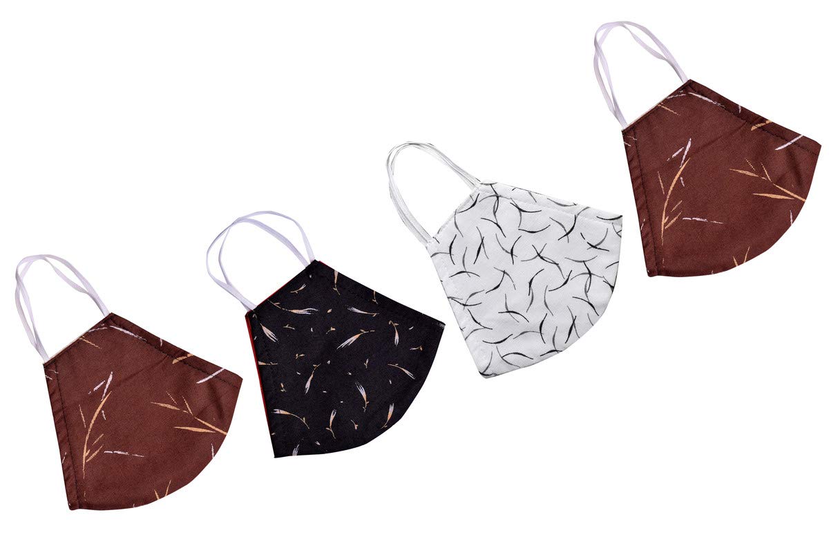 KUNDAN Cotton Reusable Reversible Washable Anti Pollution 3 Layer Face Mask (Pack of 4 Mask) (B08B37GTVN) Amazon Price History, Amazon Price Tracker