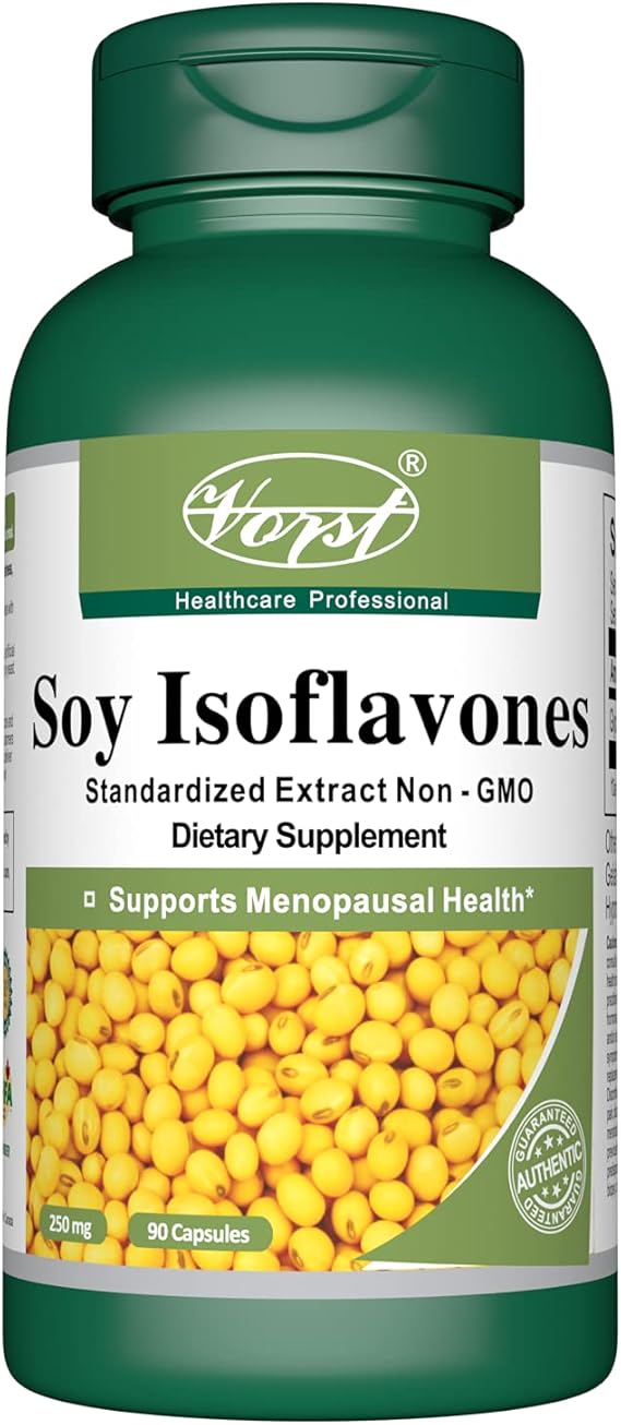 Vorst Soy Isoflavones NonGMO 250mg 90 Capsules Supports Menopausal Health