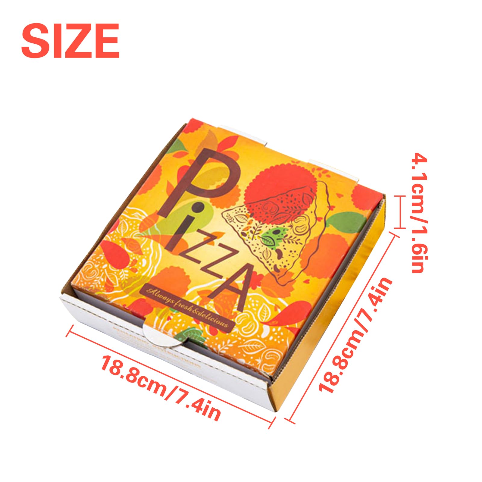 Amazon.co.jp: ピザボックス 12個 7 x 7インチ クラフト波型ピザ