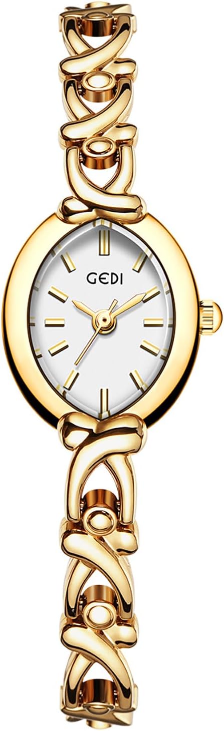 BESTKANG Elegant Vintage Oval Watches for Women - Slim Alloy Steel Band Quartz Dress Watch, Waterproof for Daily Wear & Formal Occasions