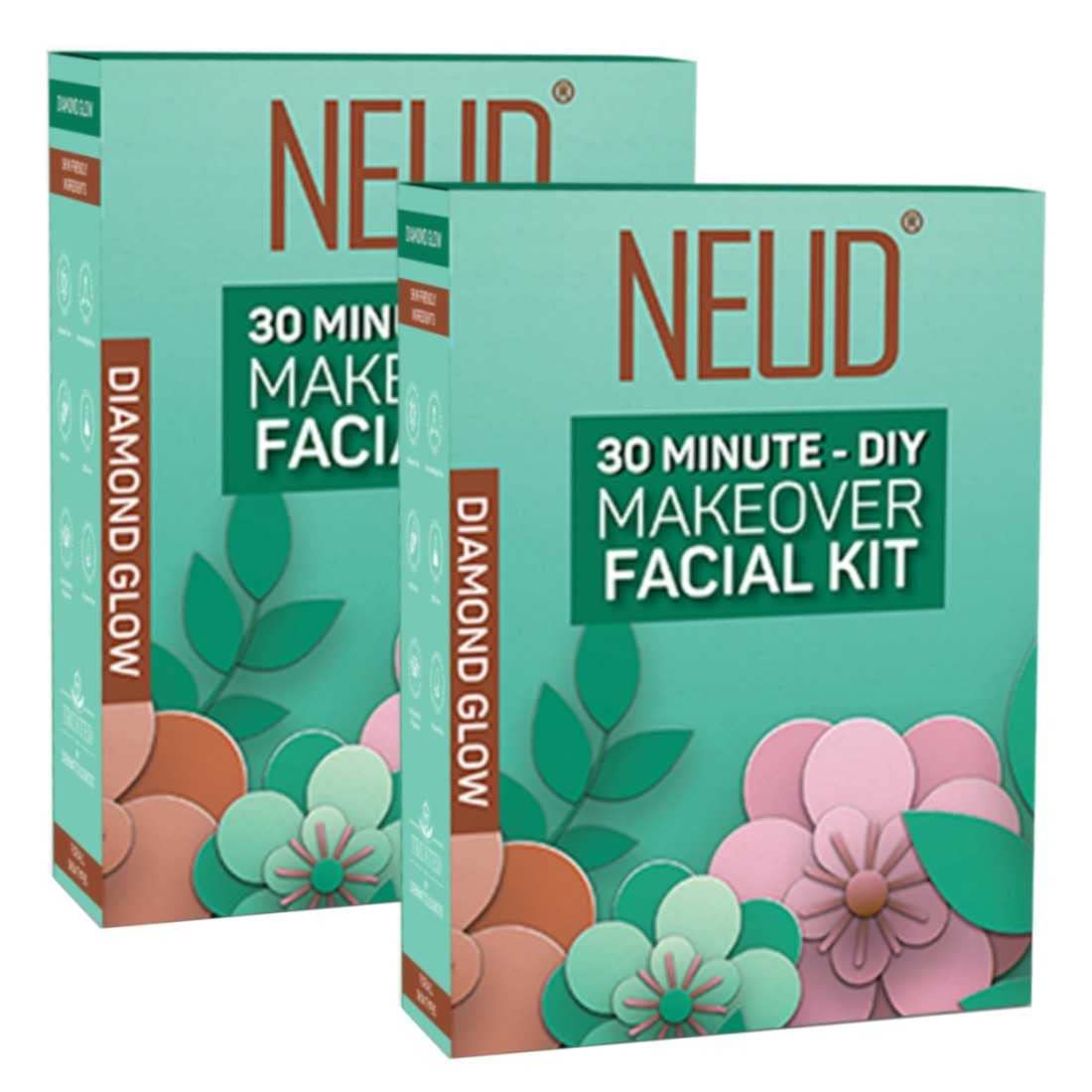 NEUD Xpose Yourself 6-Step DIY Makeover Facial Kit for Salon-Like Glow at Home (60 g, 2)