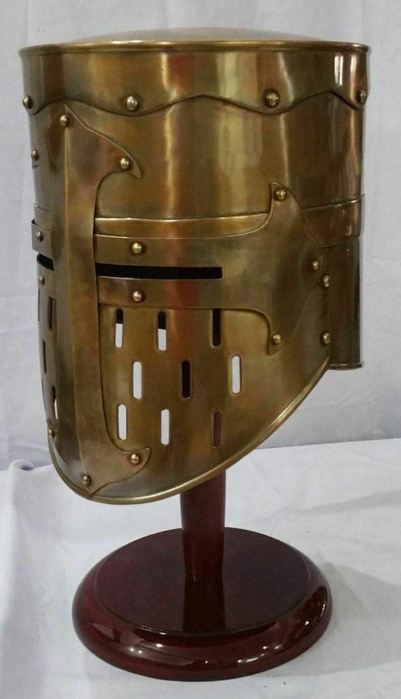 Medieval Knight Spartan Crusader Templar Armor Helmet Halloween Costume Reenactment Replica