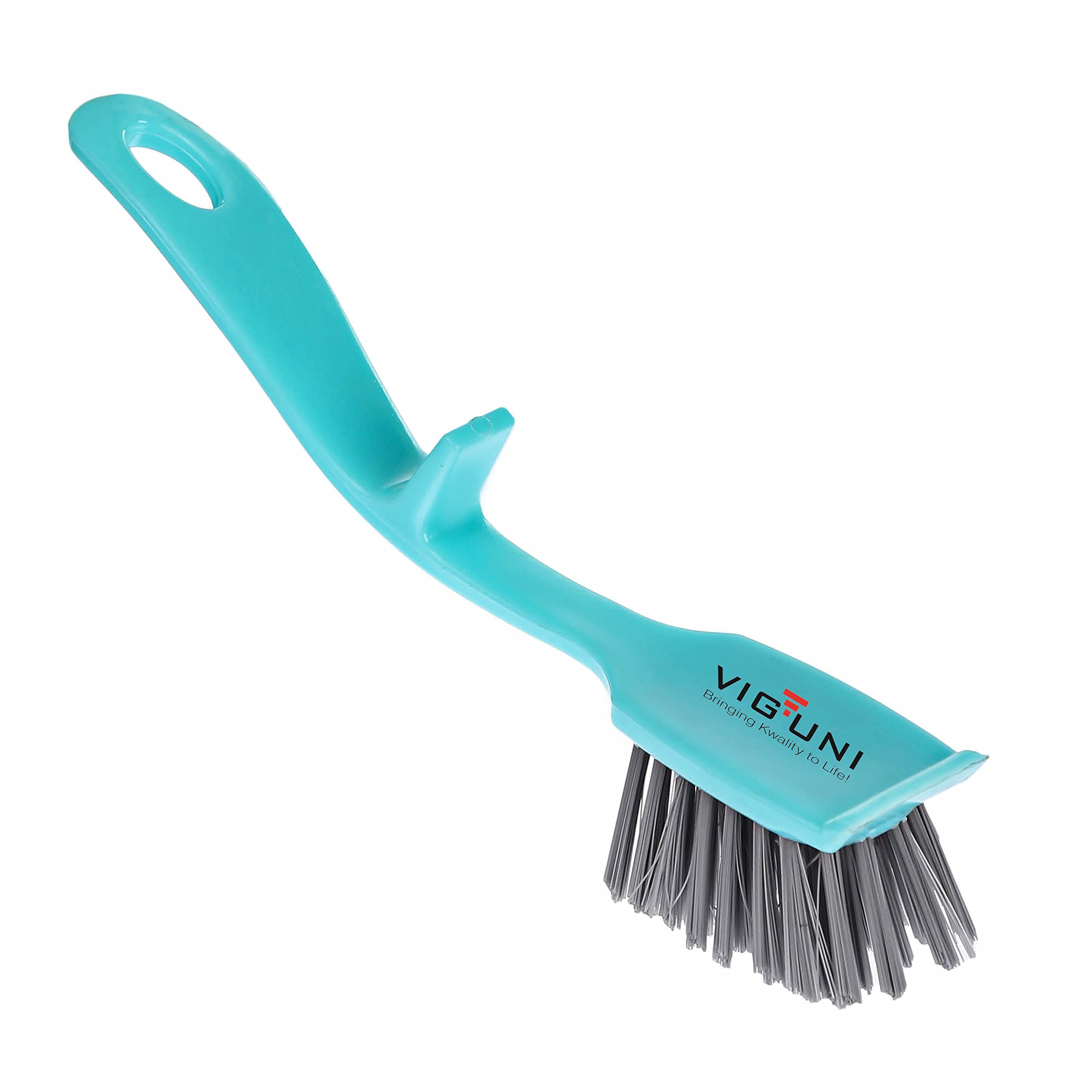 Viguni Sink Brush (Stylo) Multipurpose Heavy Duty Plastic Wash Basin Brush Superior PET Fiber Bristles Unique Design Sink Cleaning Brush, Scrub Brushes for Cleaning, Dish Scrubber - Aqua Green (B0B7RWGYCC) Amazon Price History, Amazon Price Tracker