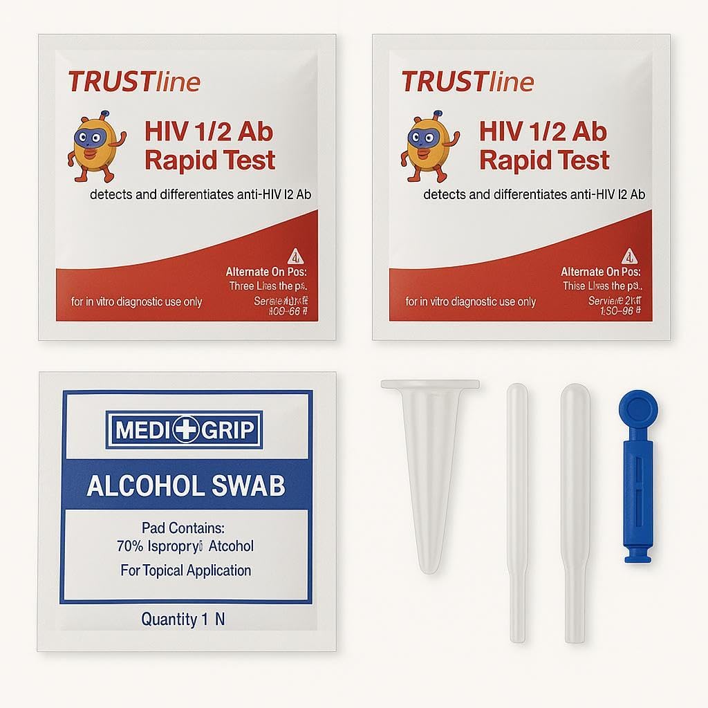 Trustline HIV1 & HIV2 Rapid Home Self Test Kit. (Pack Of 2)