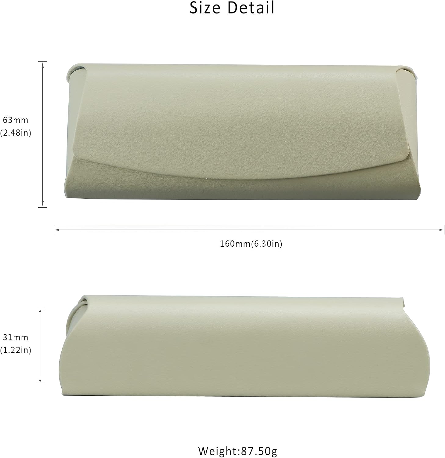 LifeArt Eyeglass Case Hard Shell, Portable Sunglass Case for Women and Men, fashionable PU Leather Eyeglass Case, Lightweight image 3