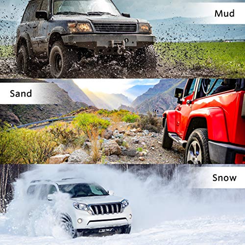 Snow Chains Anti Slip Snow Chains Emergency Anti-Skid Snow Mud Tire Chains for Cars/SUV/ATV/Trucks, Adjustable 10pcs Car Security Chains with Free Snow Shovel and Gloves (Yellow) - Thumbnail 5