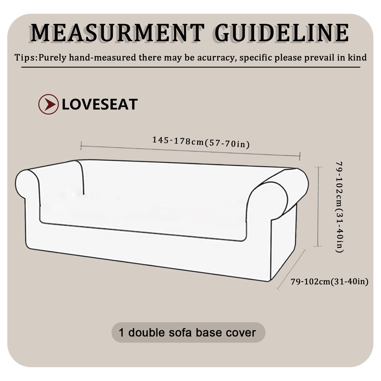 Stretch Chesterfield Sofabezug Samt Spandex Sofabezüge, Couchbezug Mit Sitzkissenbezug, rutschfest Sofa Schonbezug Mit Armlehne (Taupe,LOVESEAT)