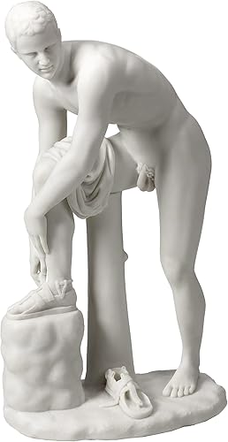 Veronese Design Escultura griega clásica del final blanco del mármol de la estatua de la resina de la arena de Hermes de 10 pulgadas