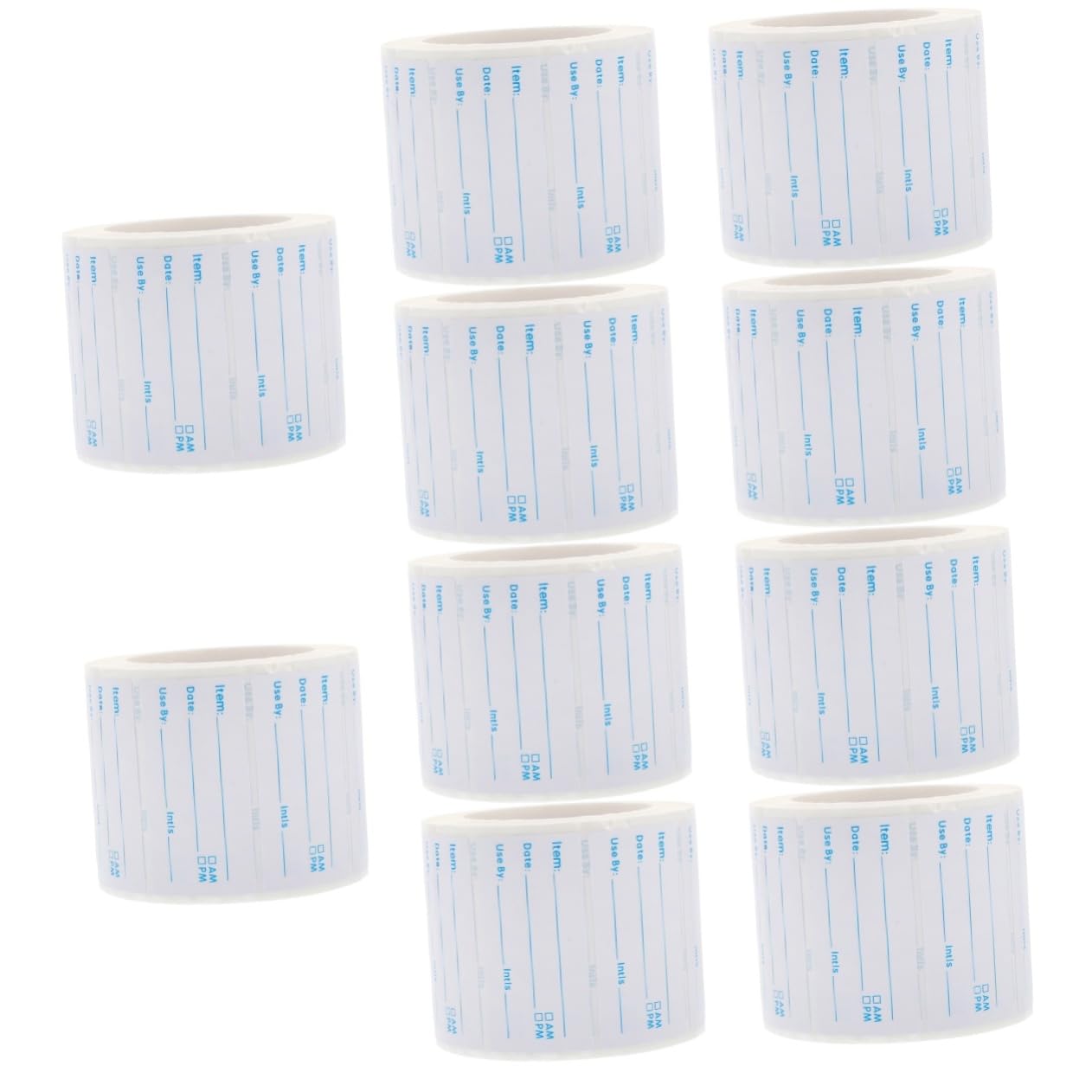 Operitacx 10rollos Etiquetas Adhesivas Para Alimentos De Etiquetas Clasificadas Pegatinas Escriturables Para Frascos y Contenedores Para Cocina y Conservación De Alimentos