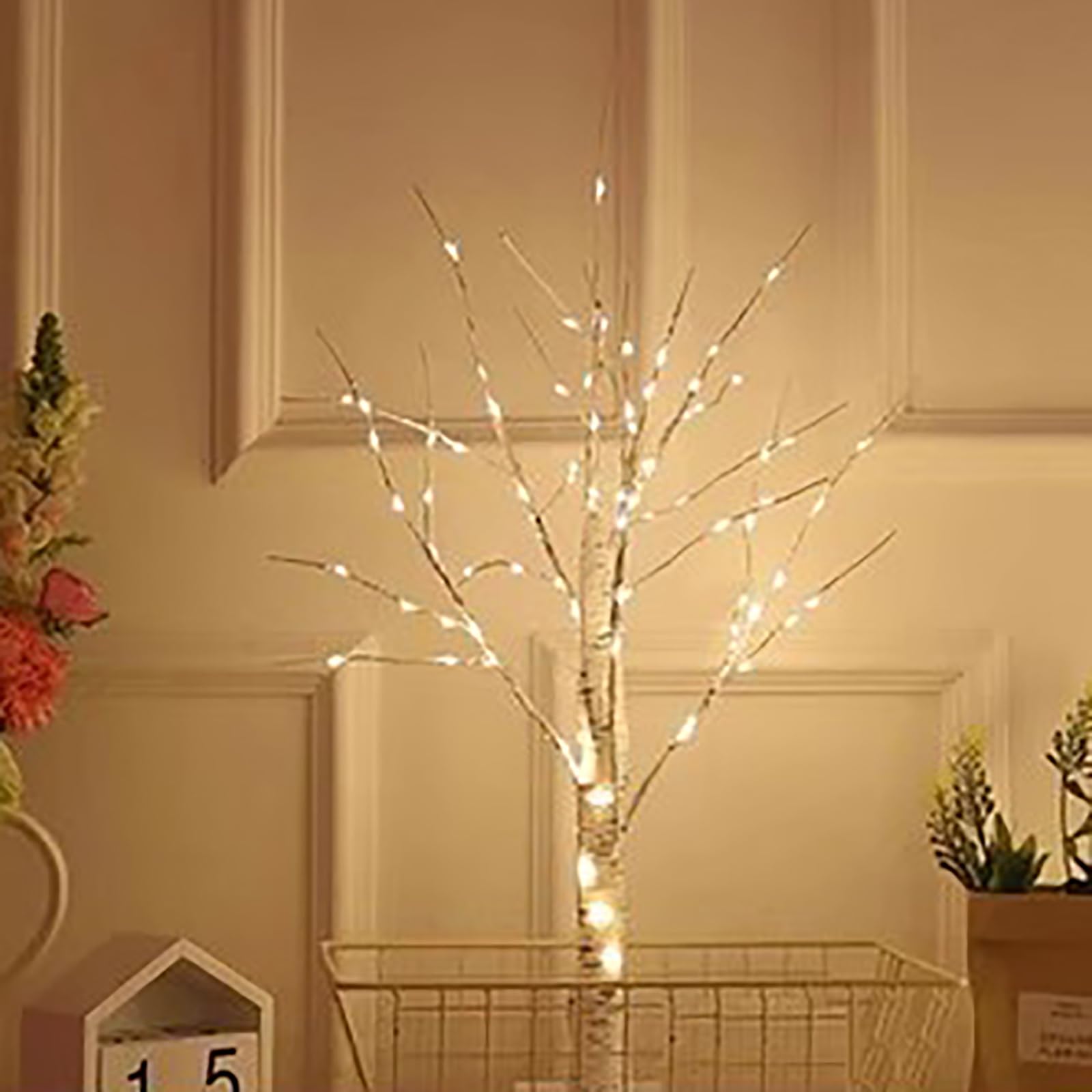 Amazon.co.jp: クリスマスツリー LEDツリー USB式と電池式 飾り物 白樺